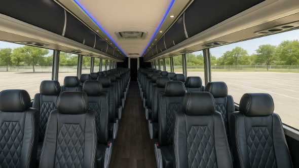 memphis 54 passenger charter bus inside