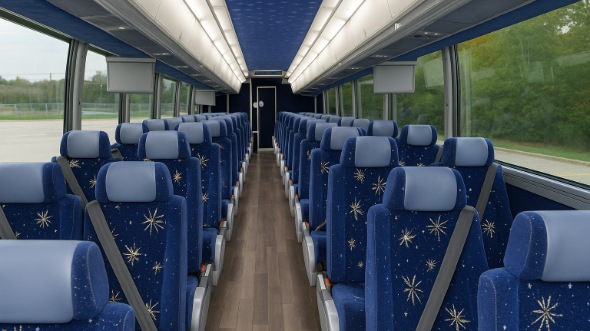 memphis 55 passenger charter bus inside