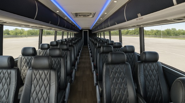memphis 56 passenger charter bus inside