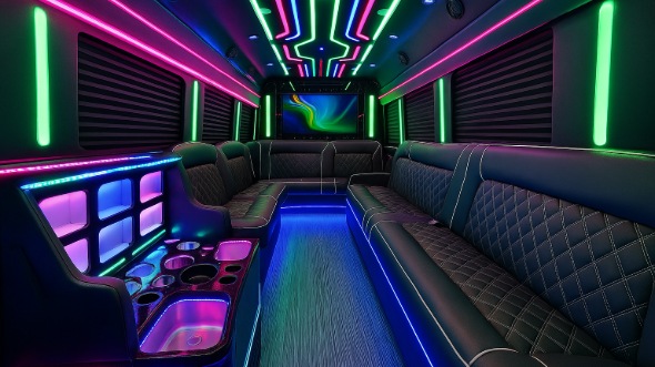 memphis party bus rental interior